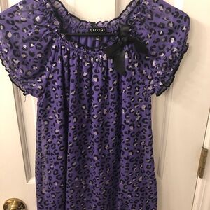 George Purple Leopard Print Dress